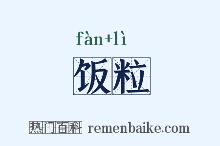 饭粒是什么意思的图片